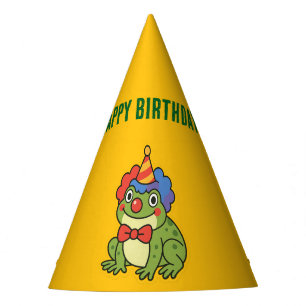 Funny Clown Frog Sticker Partyhütchen