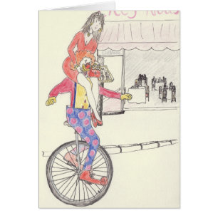 Funny Clown Romance Quirky Liebe Zeichnend Art Spa