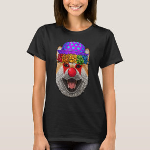 Funny Clown Shiba Inu Circus Karneval Kostüm sie T-Shirt