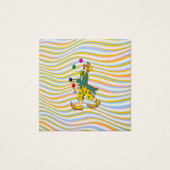 Funny Clown spielen mit farbenfrohen Balls (Vorderseite)