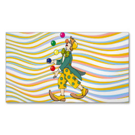 Funny Clown spielen mit farbenfrohen Balls Magnetische Visitenkarte