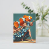 Funny ClownFish Fashion Postkarte (Stehend Vorderseite)