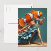 Funny ClownFish Fashion Postkarte (Vorne/Hinten)
