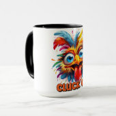 Funny Cluck Off Quote / Chicken Tasse (Vorderseite Links)