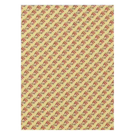 Funny "Cluck & Roll" Cooler Rooster Cartoon Design Tischdecke (Vorderseite)