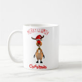 Funny Clumsy Reindeer Merry Christmas Kaffeetasse (Links)
