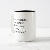 Funny Clumsy Tasse | Individuelle Name-Geschenk (Vorderseite Links)