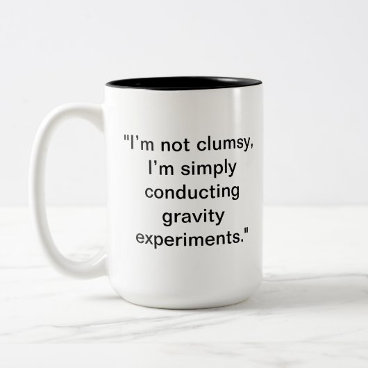 Funny Clumsy Tasse | Individuelle Name-Geschenk (Links)