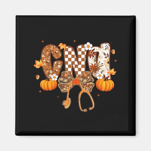 Funny Cna Nurse Coquette Bow Stethoscope Fall Girl Magnet (Vorne)