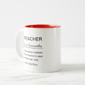 Funny Co-Teacher Worker Definition Zweifarbige Tasse (Vorderseite Links)