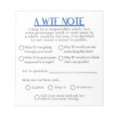 Funny Co-Worker WTF Notizblock (Vorderseite)
