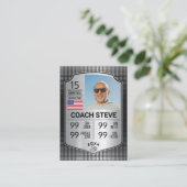 Funny Coach Trading Card Coach Stats Card Geschenk Telefonnummerkarte (Stehend Vorderseite)