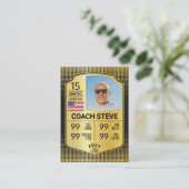 Funny Coach Trading Card Coach Stats Card Geschenk Telefonnummerkarte (Stehend Vorderseite)