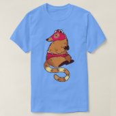 Funny Coati Luchador Wrestler Sketch Zeichnend T-Shirt (Design vorne)