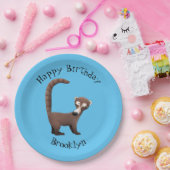 Funny coatimundi Cartoon personalisiert Geburtstag Pappteller (Party)