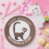 Funny coatimundi Cartoon personalisiert Geburtstag Pappteller (Party)