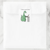 Funny COBOL Programmer Dinosaur Quadratischer Aufkleber (Tasche)