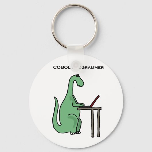 Funny COBOL Programmer Dinosaur Schlüsselanhänger (Vorderseite)