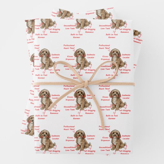 Funny Cockapoo Anatomy - Unique Valentine Geschenkpapier Set (Beispiel)