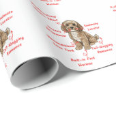 Funny Cockapoo Anatomy - Unique Valentine Gift Geschenkpapier (Rolleneckpunkt)