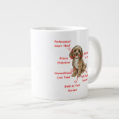 Funny Cockapoo Anatomy - Unique Valentine Gift Jumbo-Tasse (Vorderseite Rechts)