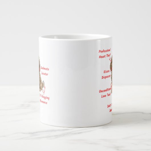 Funny Cockapoo Anatomy - Unique Valentine Gift Jumbo-Tasse (Vorderseite)
