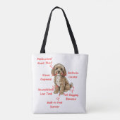 Funny Cockapoo Anatomy - Unique Valentine Gift Tasche (Rückseite)