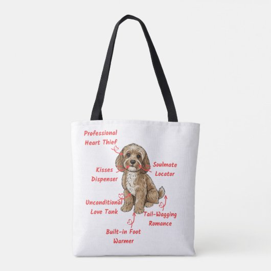 Funny Cockapoo Anatomy - Unique Valentine Gift Tasche (Rückseite)