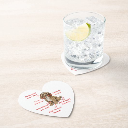 Funny Cockapoo Anatomy - Unique Valentine Gift Untersetzer (Vor Ort)