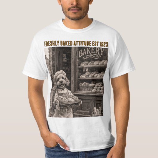 Funny Cockapoo Baker T-Shirt Vintage DOG Gift (Vorderseite)