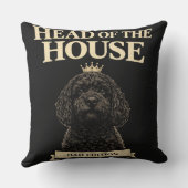 Funny Cockapoo Dad Gift | Head Of The House Kissen (Rückseite)
