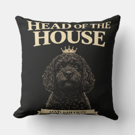 Funny Cockapoo Dad Gift | Head Of The House Kissen