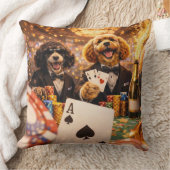 Funny Cockapoo Gift | Poker Dog Cushion Kissen (Decke)