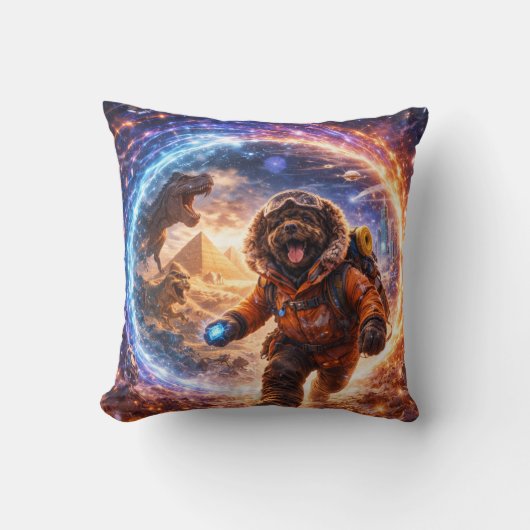 Funny Cockapoo Gift | Space Dog Cushion Kissen (Vorderseite)
