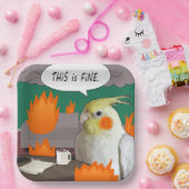 Funny Cockatiel Dies ist eine schöne Zuhause zum K Pappteller (Party)