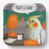 Funny Cockatiel Dies ist eine schöne Zuhause zum K Pappteller (Vorderseite)