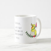 Funny Cockatiel I Liebe you Gift Custom Letter Kaffeetasse (VorderseiteRechts)