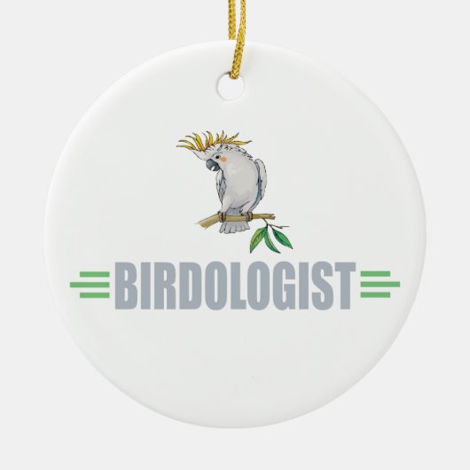 Funny Cockatiel Keramik Ornament (Vorne)