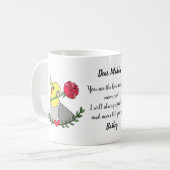 Funny Cockatiel Mama Gift Bird Lover Individuelle Kaffeetasse (Vorderseite Links)
