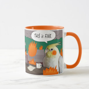 Funny Cockatiel Meme Dies ist ein feiner Papageien Tasse