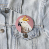 Funny Cockatoo mit französischem Wappen Button (Beispiel)