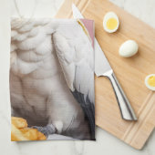 Funny Cockatoo mit französischem Wappen Geschirrtuch (Viertel Falte)