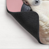 Funny Cockatoo mit französischem Wappen Mousepad (Ecke)