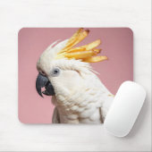Funny Cockatoo mit französischem Wappen Mousepad (Mit Mouse)