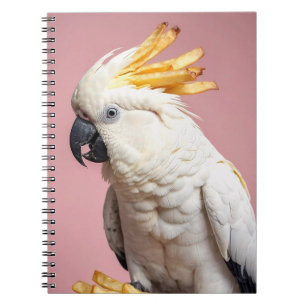 Funny Cockatoo mit französischem Wappen Notizblock