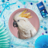 Funny Cockatoo mit französischem Wappen Pappteller (Party)