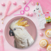 Funny Cockatoo mit französischem Wappen Pappteller (Party)