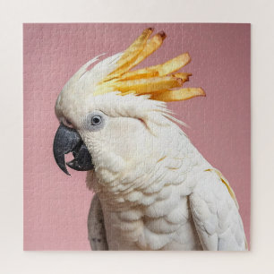 Funny Cockatoo mit französischem Wappen Puzzle