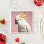 Funny Cockatoo mit französischem Wappen Serviette (Beispiel)