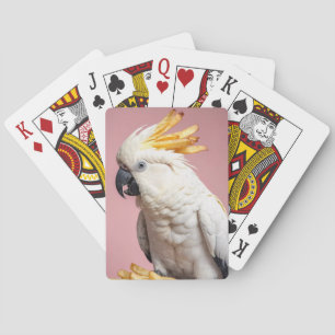 Funny Cockatoo mit französischem Wappen Spielkarten